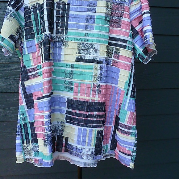 ALFRED DUNNER SHORT SLEEVE MULTICOLOR SZ M SHIRT - Picture 6 of 6